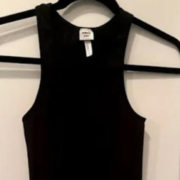 Aritzia Black Racerback Bodysuit NEW Cond. - Picture 2 of 3